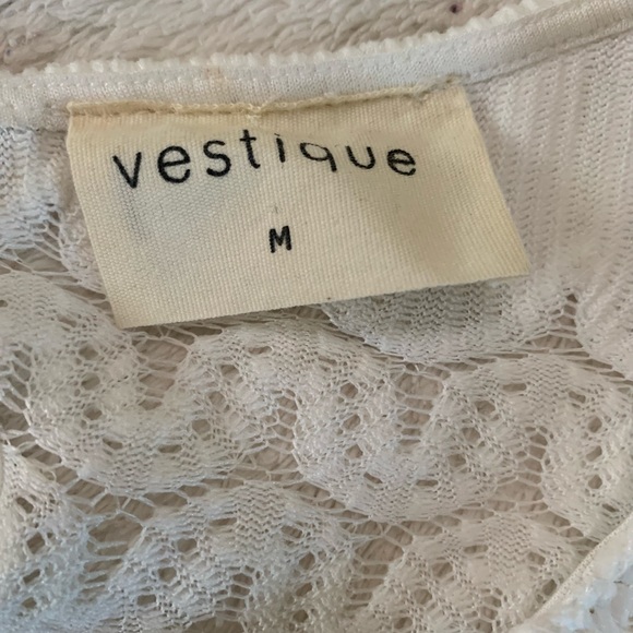 Vestique Long Sleeve Boho White Top Size Medium - Picture 15 of 17